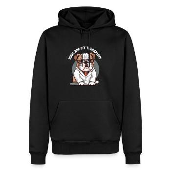 Hundetherapeut Hunde sind meine Therapeuten - Männer Premium Bio Hoodie - Schwarz - Vorne - Nico (187cm)