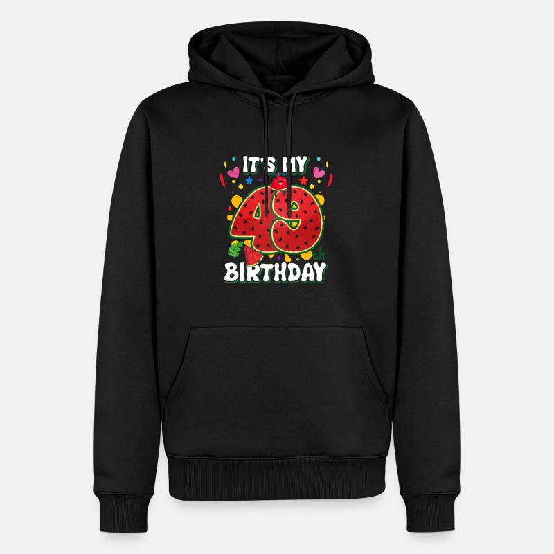 49e anniversaire Pastèque - Sweat à capuche Premium bio Homme - noir