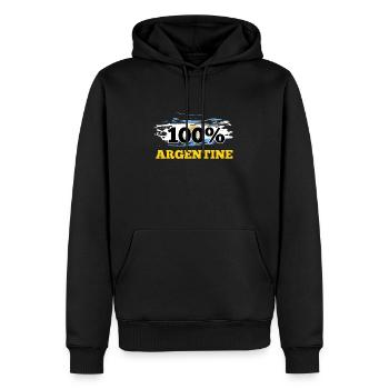 Argentina - Men’s Premium Organic Hoodie - black - Front - Nico (187cm)