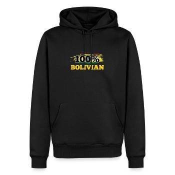 Bolivien - Männer Premium Bio Hoodie - Schwarz - Vorne - Nico (187cm)