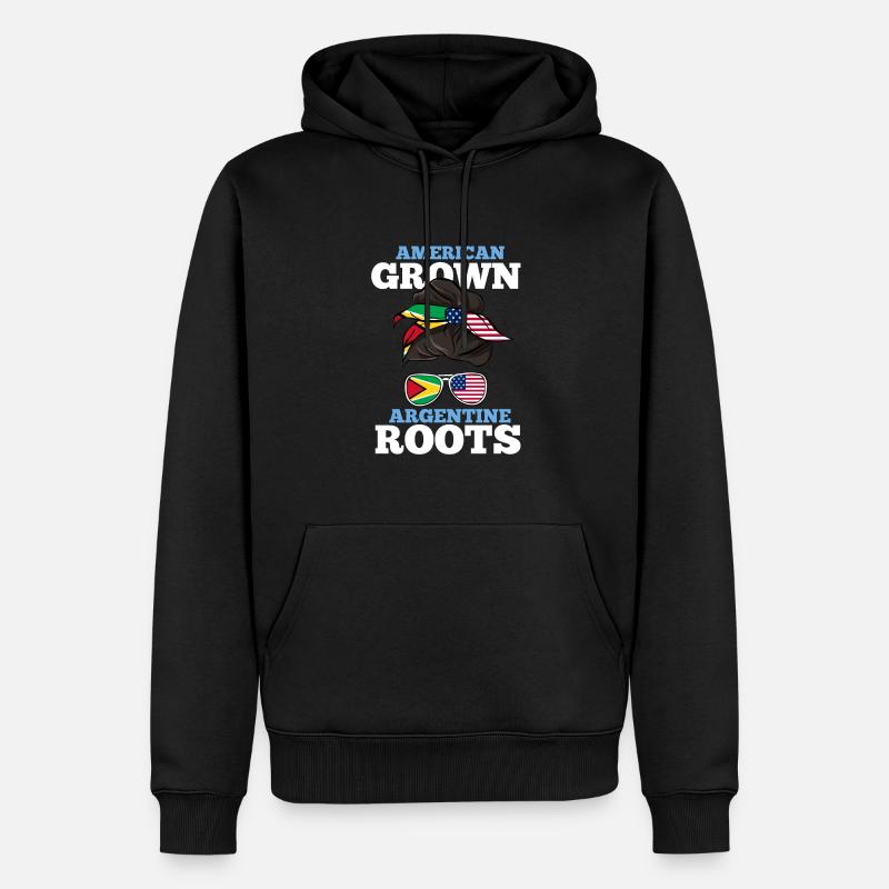 Argentinien - Männer Premium Bio Hoodie - Schwarz