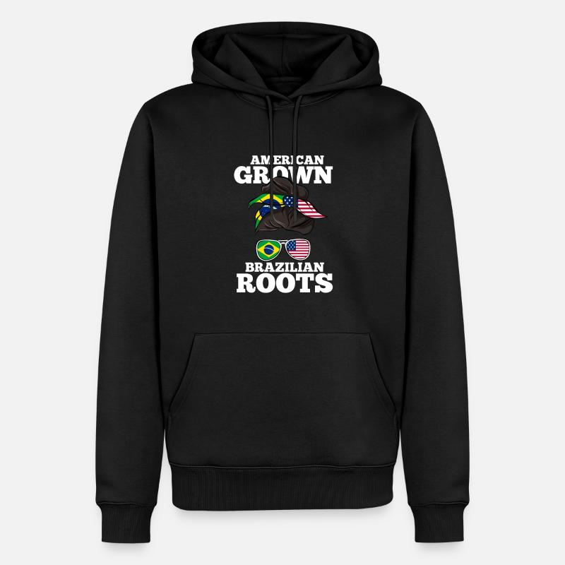 Brasilien - Männer Premium Bio Hoodie - Schwarz