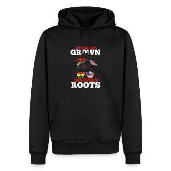 Bolivien - Männer Premium Bio Hoodie - Schwarz - Vorne - Nico (187cm)