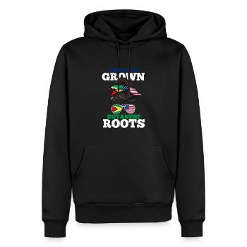 Guyana - Sweat à capuche Premium bio Homme - noir - Devant - Nico (187cm)
