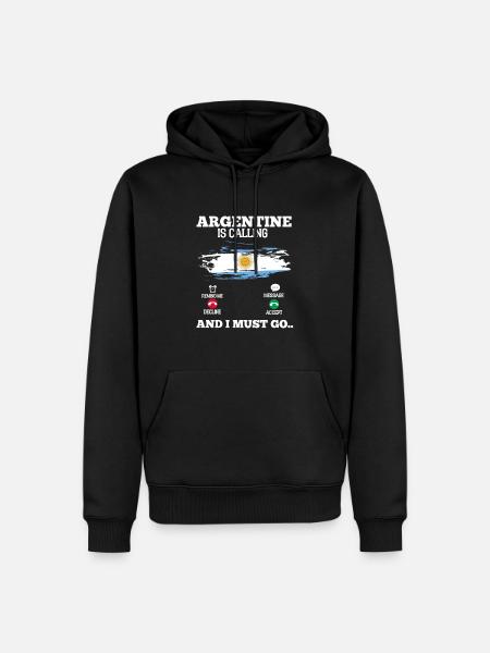 Argentina - Men’s Premium Organic Hoodie - black