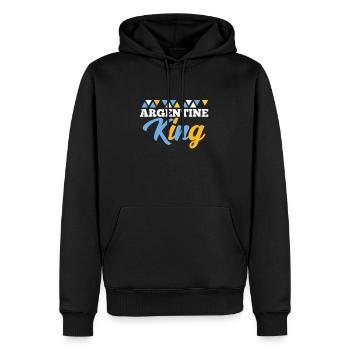Argentina - Men’s Premium Organic Hoodie - black - Front - Nico (187cm)
