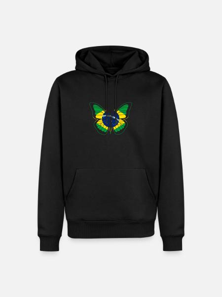 Brésil - Sweat à capuche Premium bio Homme - noir