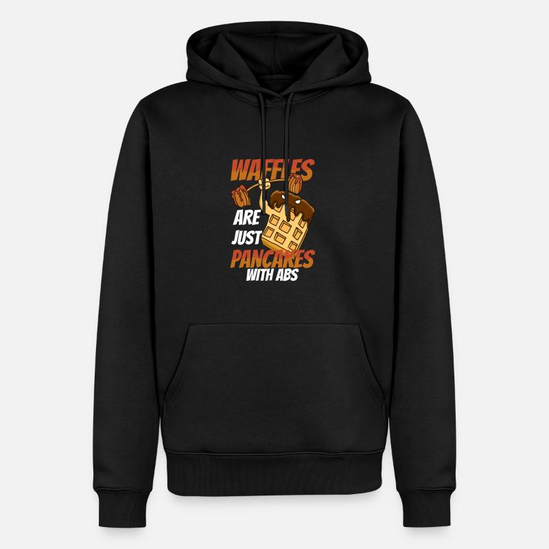 Waffel - Männer Premium Bio Hoodie - Schwarz