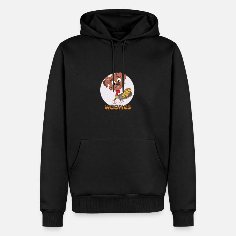 Waffel - Männer Premium Bio Hoodie - Schwarz