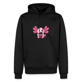 Chocolat - Sweat à capuche Premium bio Homme - noir - Devant - Nico (187cm)