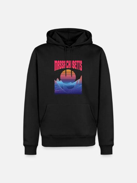 Massachusetts - Men’s Premium Organic Hoodie - black