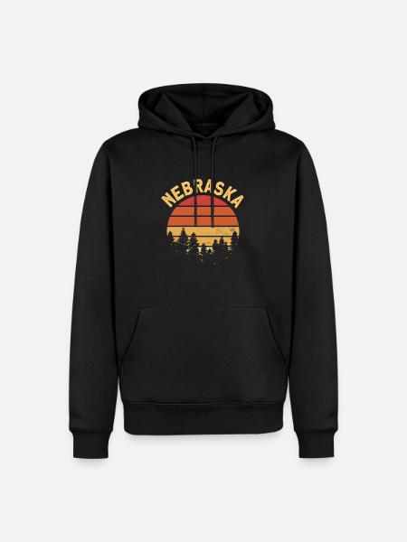 Nebraska - Men’s Premium Organic Hoodie - black