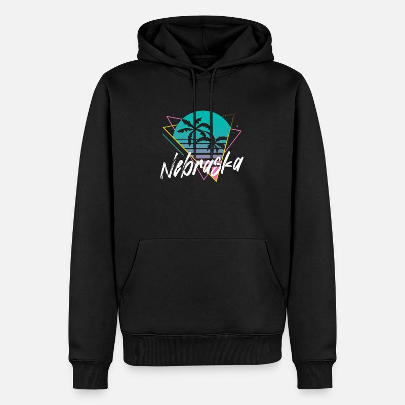 Nebraska - Sweat à capuche Premium bio Homme - noir
