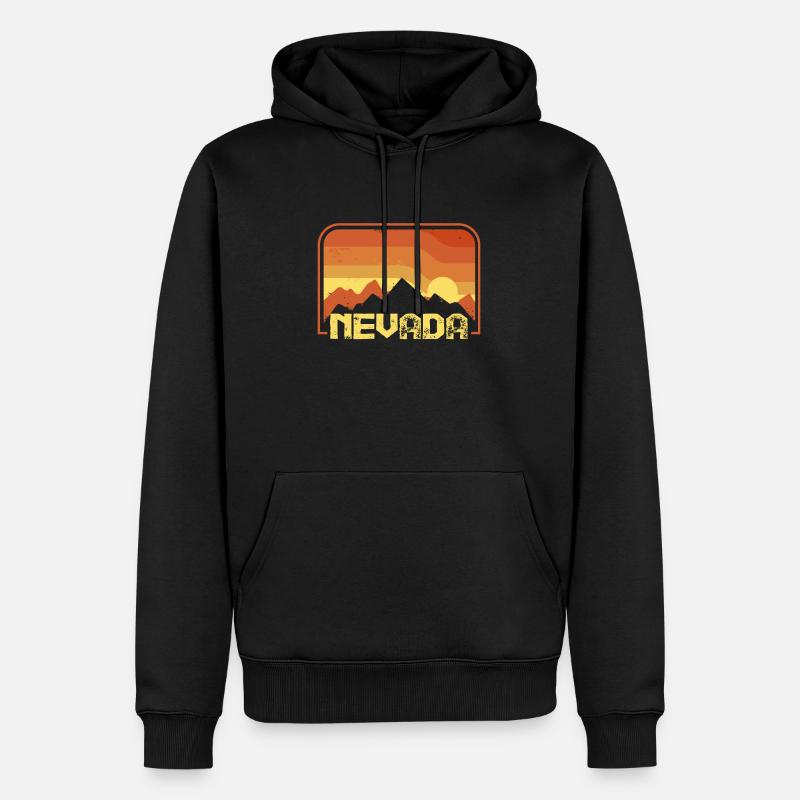 Nevada - Sweat à capuche Premium bio Homme - noir