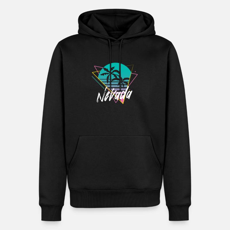 Nevada - Männer Premium Bio Hoodie - Schwarz