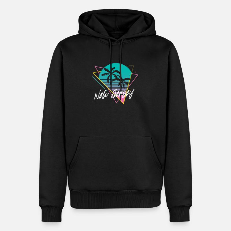 New Jersey - Sweat à capuche Premium bio Homme - noir