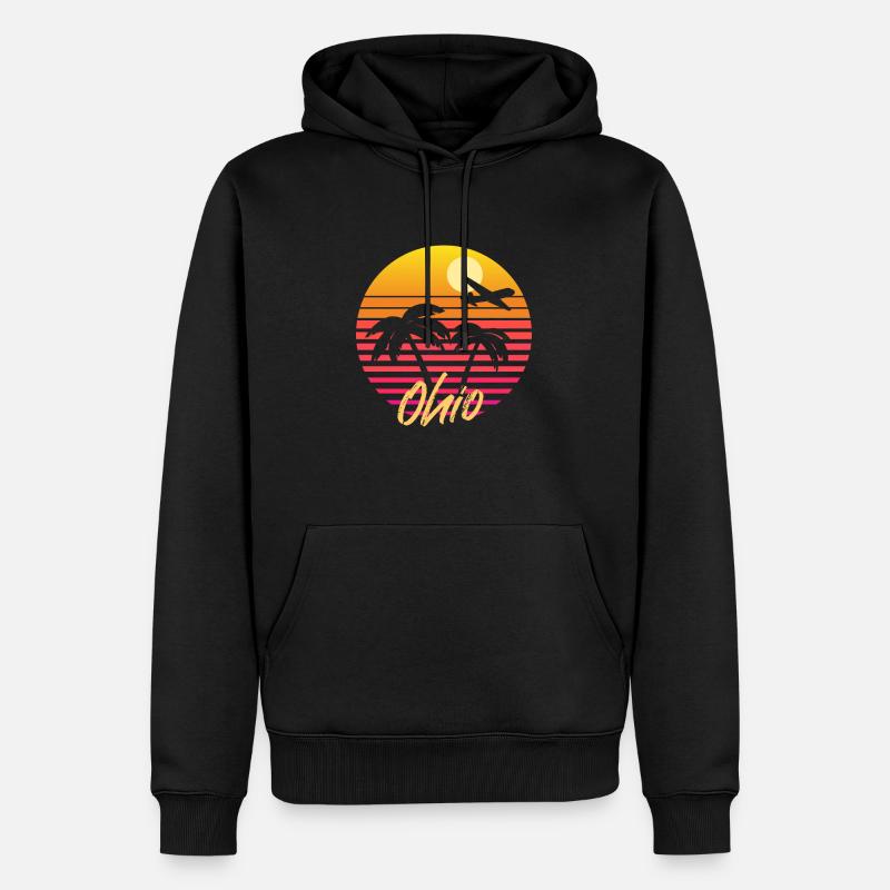 Ohio - Männer Premium Bio Hoodie - Schwarz