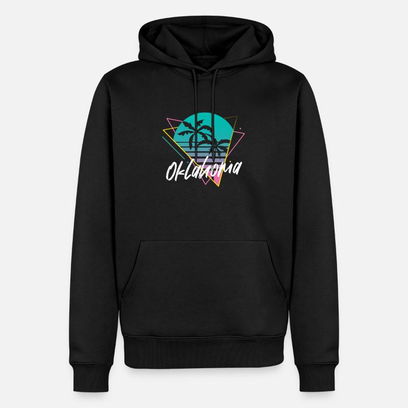 Oklahoma - Männer Premium Bio Hoodie - Schwarz