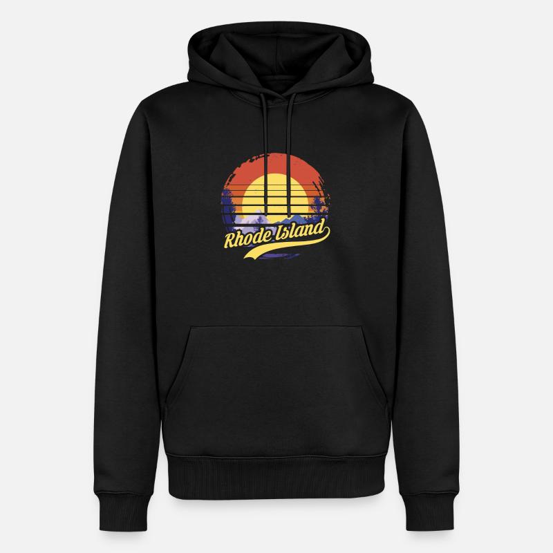 Rhode Island - Sweat à capuche Premium bio Homme - noir