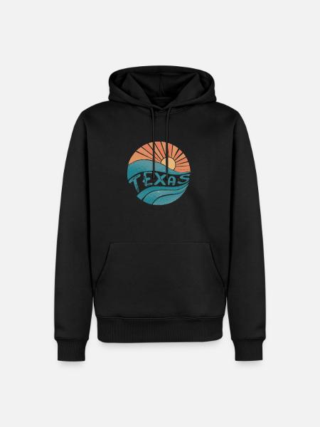 Texas - Sweat à capuche Premium bio Homme - noir