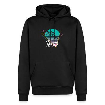 Texas - Sweat à capuche Premium bio Homme - noir - Devant - Nico (187cm)