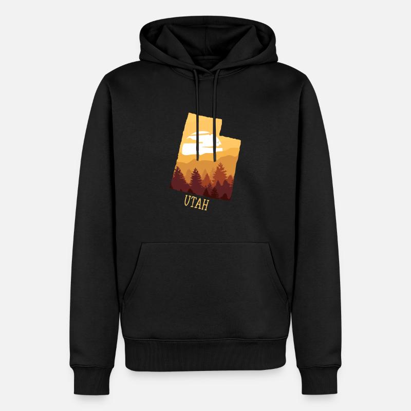 Utah - Sweat à capuche Premium bio Homme - noir
