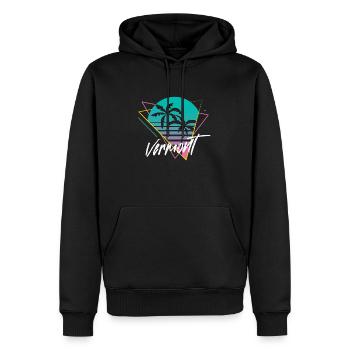 Vermont - Sweat à capuche Premium bio Homme - noir - Devant - Nico (187cm)