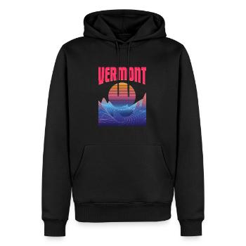 Vermont - Sweat à capuche Premium bio Homme - noir - Devant - Nico (187cm)