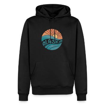 Alaska - Sweat à capuche Premium bio Homme - noir - Devant - Nico (187cm)