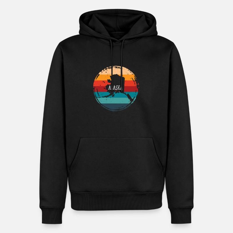 alaska - Männer Premium Bio Hoodie - Schwarz