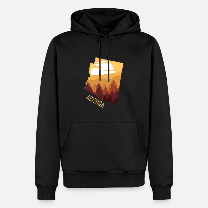 arizona - Männer Premium Bio Hoodie - Schwarz