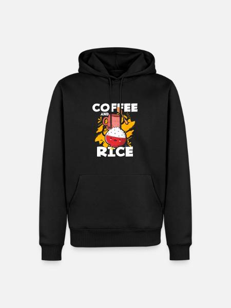 Rice - Men’s Premium Organic Hoodie - black
