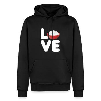 Reis - Männer Premium Bio Hoodie - Schwarz - Vorne - Nico (187cm)