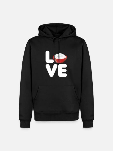Rice - Men’s Premium Organic Hoodie - black
