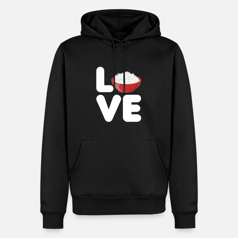 Riz - Sweat à capuche Premium bio Homme - noir