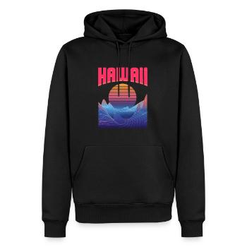 Hawaï - Sweat à capuche Premium bio Homme - noir - Devant - Nico (187cm)
