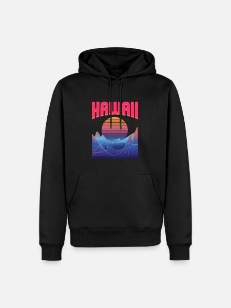 Hawaï - Sweat à capuche Premium bio Homme - noir