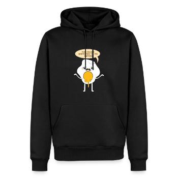 Egg funny, come quickly - Men’s Premium Organic Hoodie - black - Front - Nico (187cm)