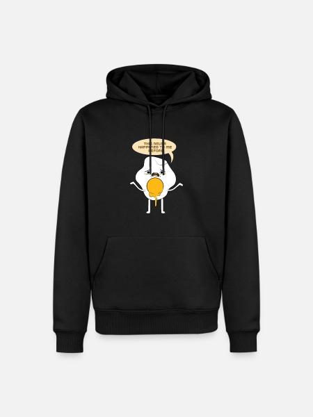 Egg funny, come quickly - Men’s Premium Organic Hoodie - black