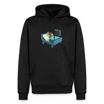 Hôpitaux de chèvres Montagnes - Sweat à capuche Premium bio Homme - noir - Devant - Nico (187cm)
