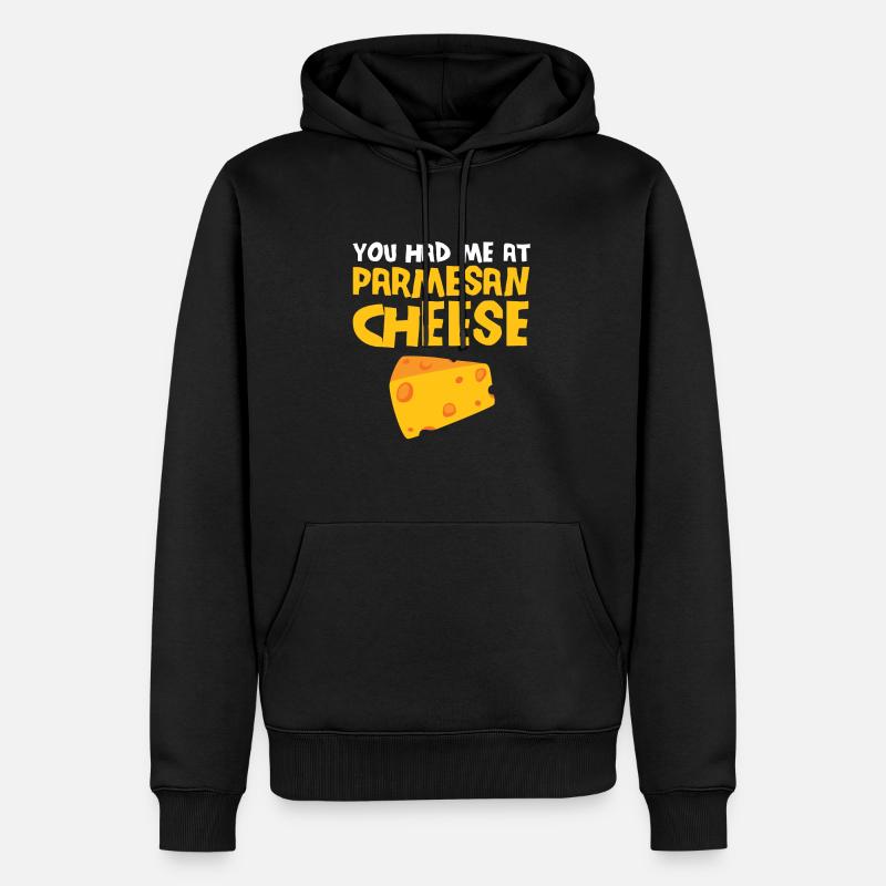 Parmesan - Sweat à capuche Premium bio Homme - noir