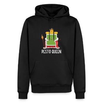 Ignames - Sweat à capuche Premium bio Homme - noir - Devant - Nico (187cm)