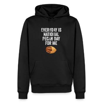 Cadeau de noix de pécan - Sweat à capuche Premium bio Homme - noir - Devant - Nico (187cm)