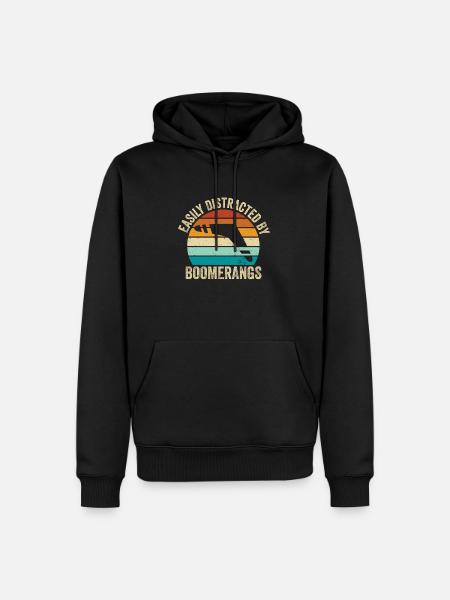 Boomerang - Sweat à capuche Premium bio Homme - noir