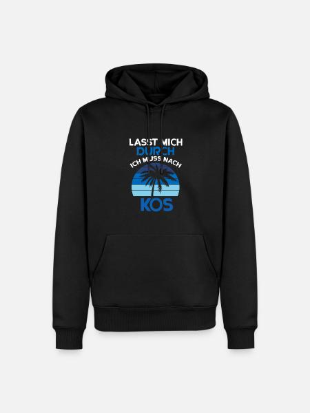 Kos - Männer Premium Bio Hoodie - Schwarz