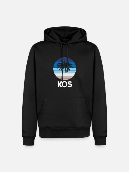 Kos - Sweat à capuche Premium bio Homme - noir