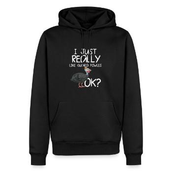 Perlhühner Perlhuhn Guinea Fowl - Männer Premium Bio Hoodie - Schwarz - Vorne - Nico (187cm)
