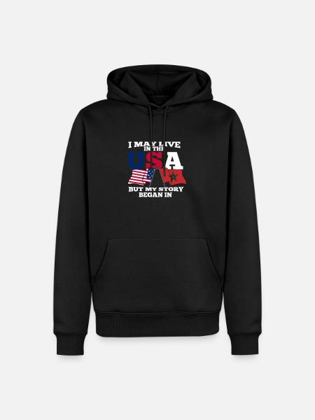 Morocco - Men’s Premium Organic Hoodie - black