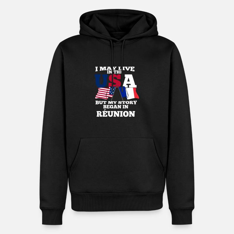 Reunion - Männer Premium Bio Hoodie - Schwarz