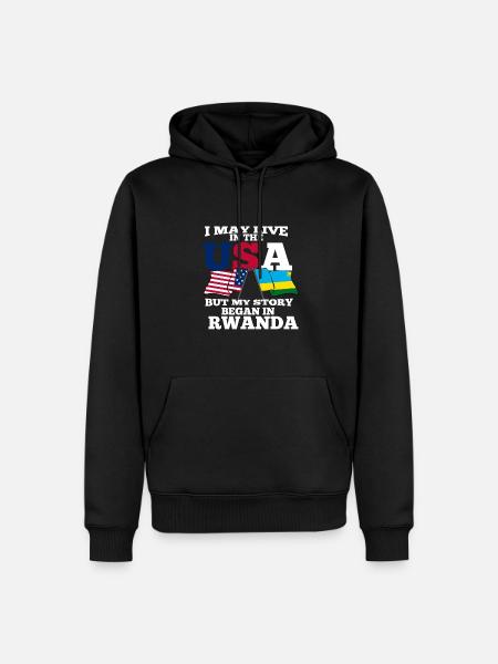 Rwanda - Men’s Premium Organic Hoodie - black